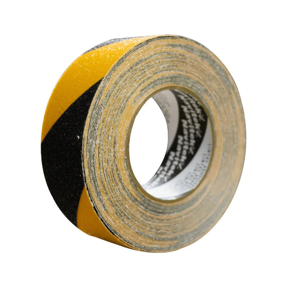 48 mm x 9 m - Cinta Adhesiva Antiderrapante Amarilla/Negra (Navitek 760) | Recubrimiento Rugoso de Óxido de Aluminio