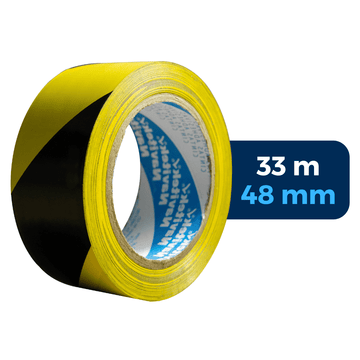 48 mm x 33 m - Cinta Adhesiva Delimitadora Amarillo y Negro (Navitek 755) | Amarilla y Negra
