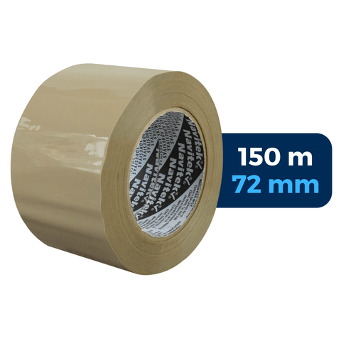 72 mm x 150 m - Cinta Adhesiva Acrílica Uso Ligero Canela (Navitek 100)