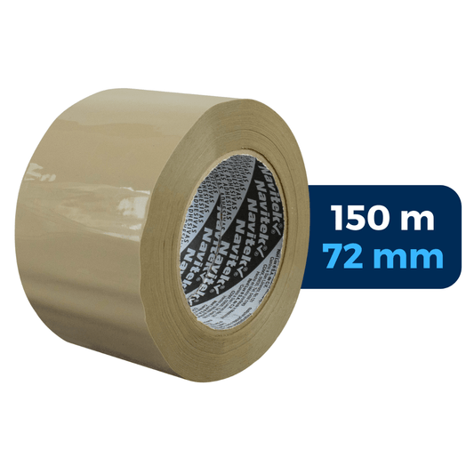 72 mm x 150 m - Cinta Adhesiva Acrílica Uso Ligero Canela (Navitek 100)