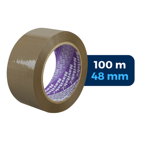 48 mm x 100 m - Cinta Adhesiva Hot Melt Canela (Navitek 500)