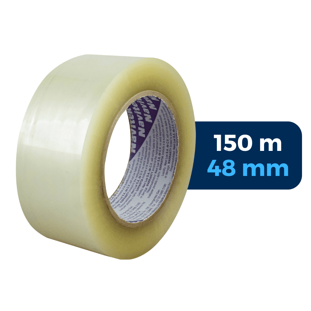 Cinta adhesiva HotMelt, canela. 150 m x 72 mm. Para Paquetes.