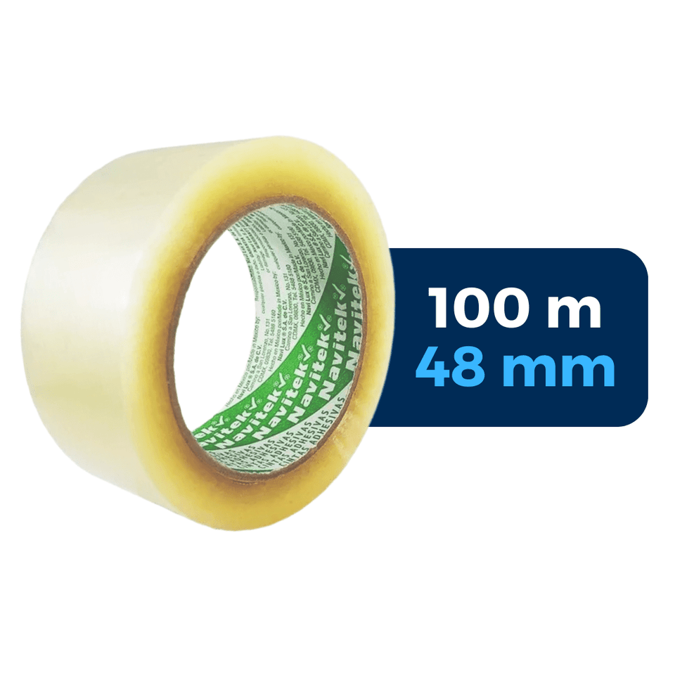 48 mm x 100 m - Cinta Adhesiva Hot Melt Transparente (Navitek 579)