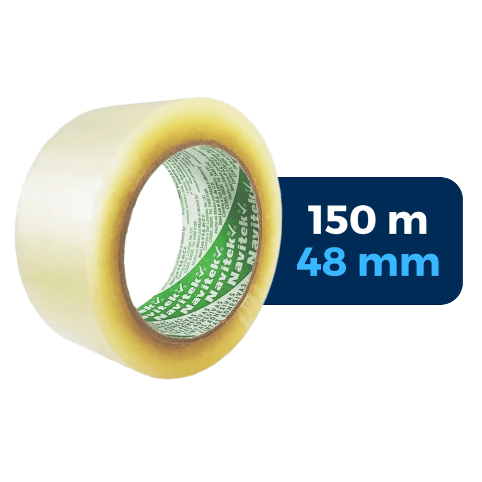 48 mm x 150 m - Cinta Adhesiva Hot Melt Transparente (Navitek 579)
