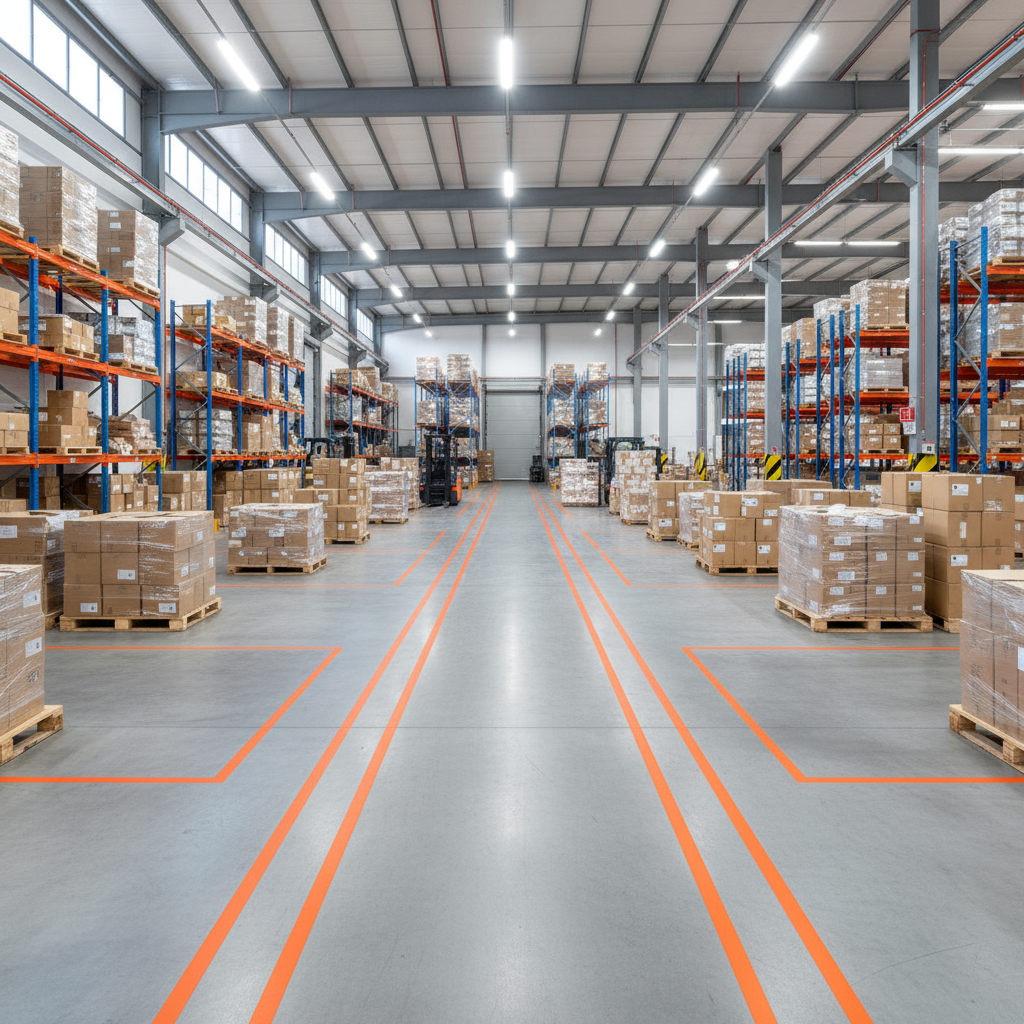 48 mm x 33 m - Cinta Adhesiva Delimitadora de Vinil Naranja (Tuk 340)