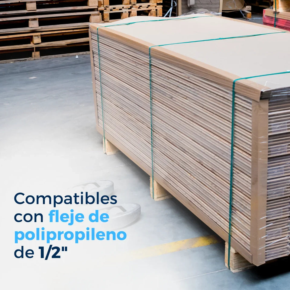 Sellos CPA de Acero Galvanizado Para Fleje de Polipropileno - 1/2" Americano (Cola De Pato) | Paquete de 1000 | Cal. 24