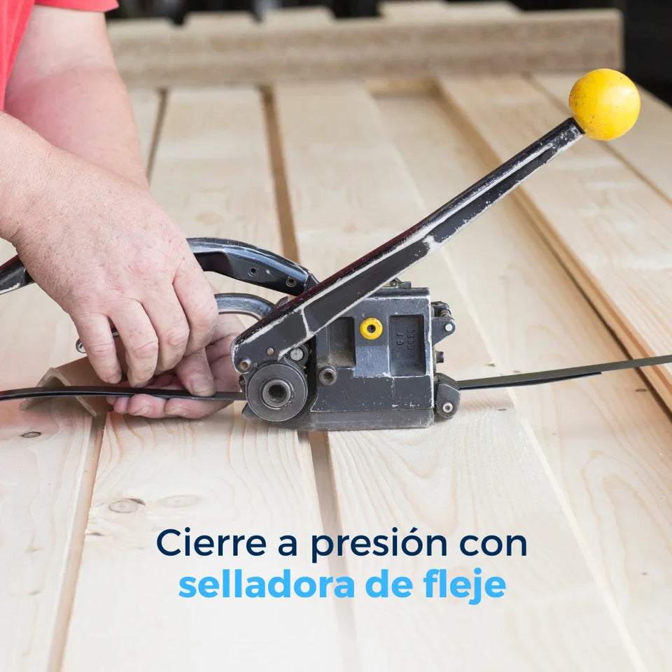 Sellos CPO de Acero Galvanizado Para Fleje de Polipropileno - 1/2" Punteado | Paquete de 1000 | Gris Plata | Cal. 26