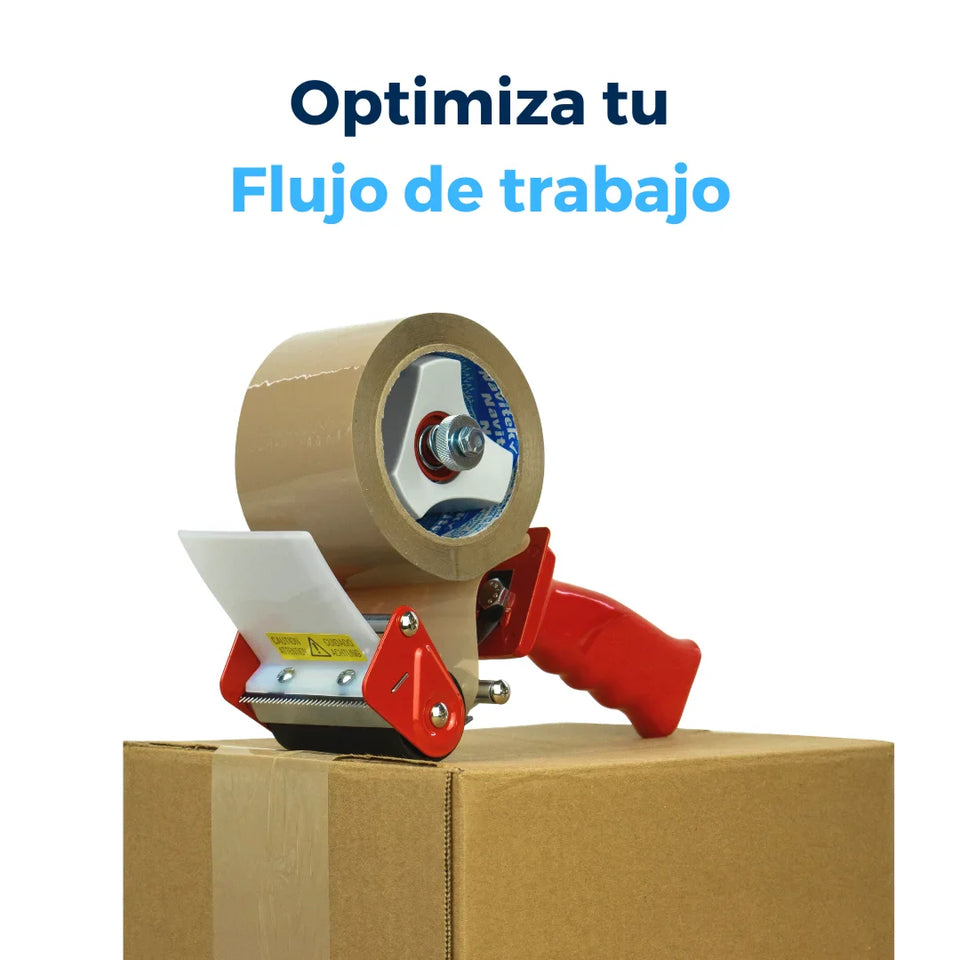 Despachador de Cinta Adhesiva 3" (T500K) | Polipropileno | Rojo | Freno Ajustable