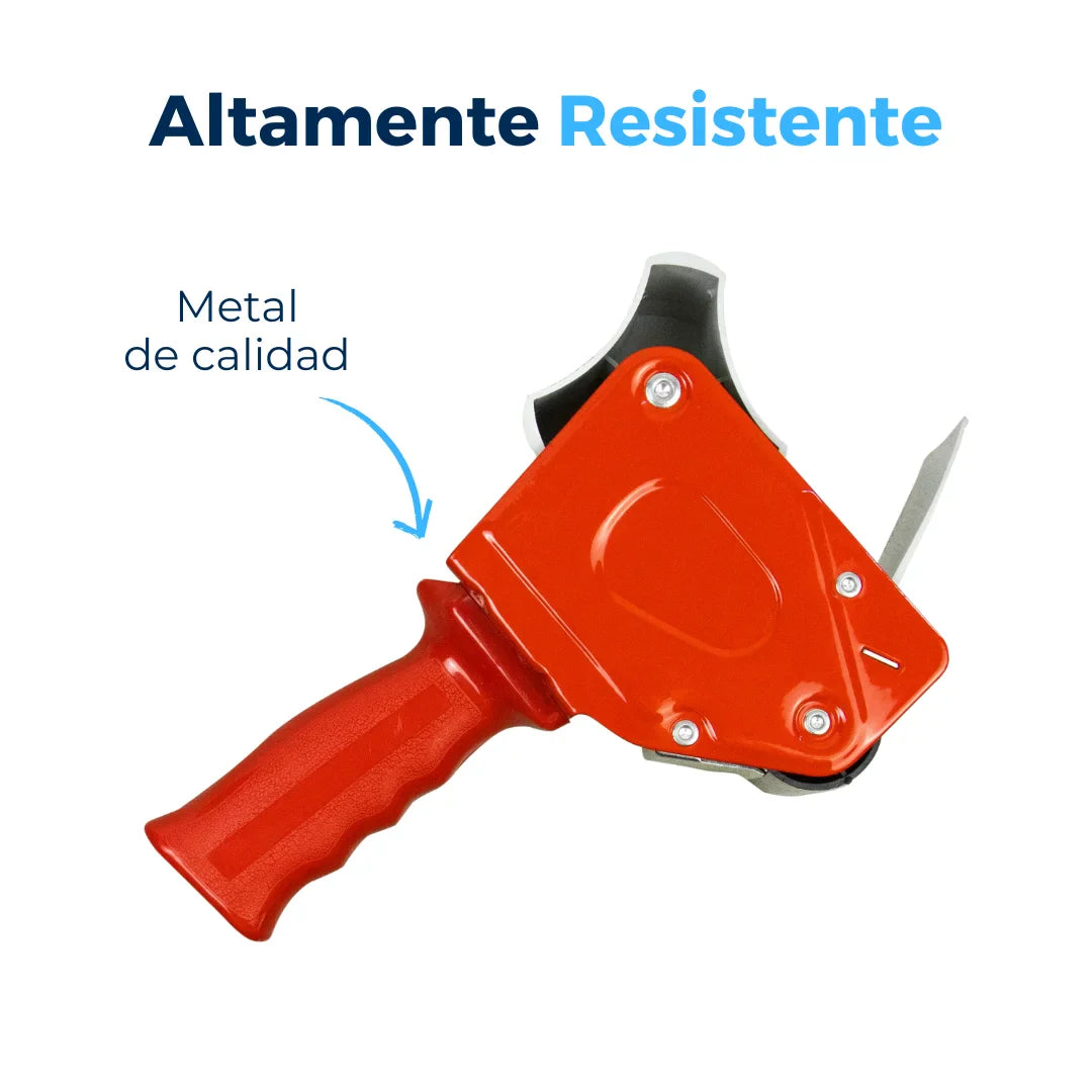 Despachador de Cinta Adhesiva 3" (T500K) | Polipropileno | Rojo | Freno Ajustable