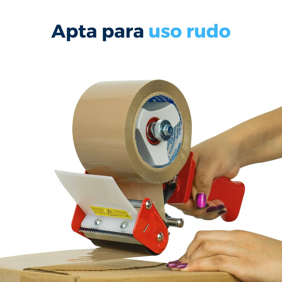 Despachador de Cinta Adhesiva 3" (T500K) | Polipropileno | Rojo | Freno Ajustable