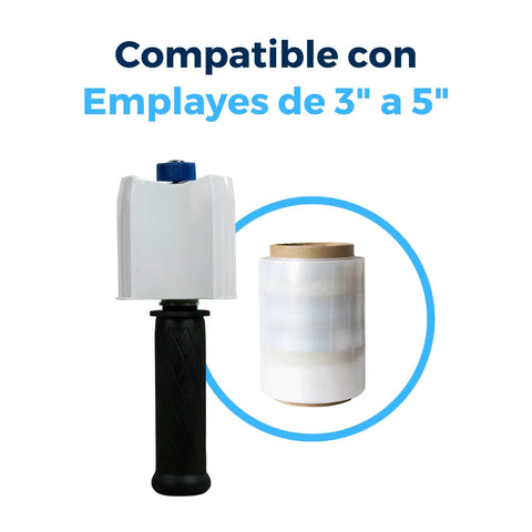 Despachador de Emplaye Manual 3-5" (W600) | Polipropileno | Azul y Blanco