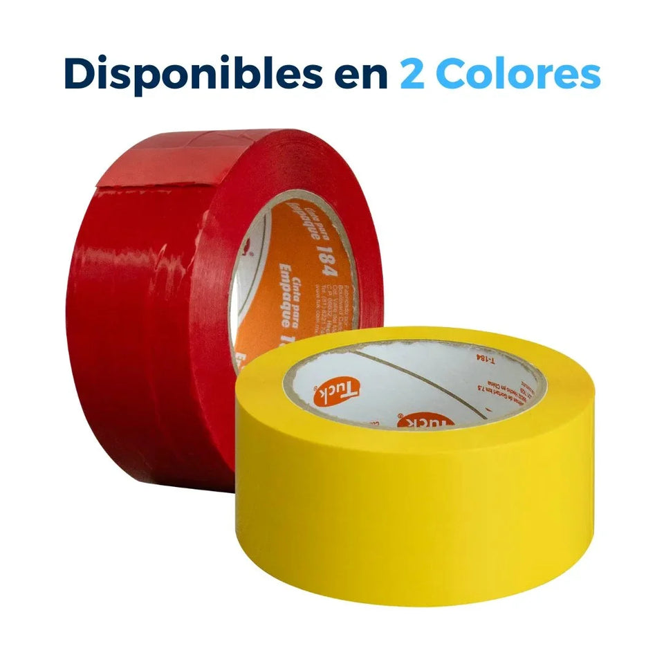 48 mm x 150 m - Cinta Adhesiva para Empaque Roja (Tuk 184)