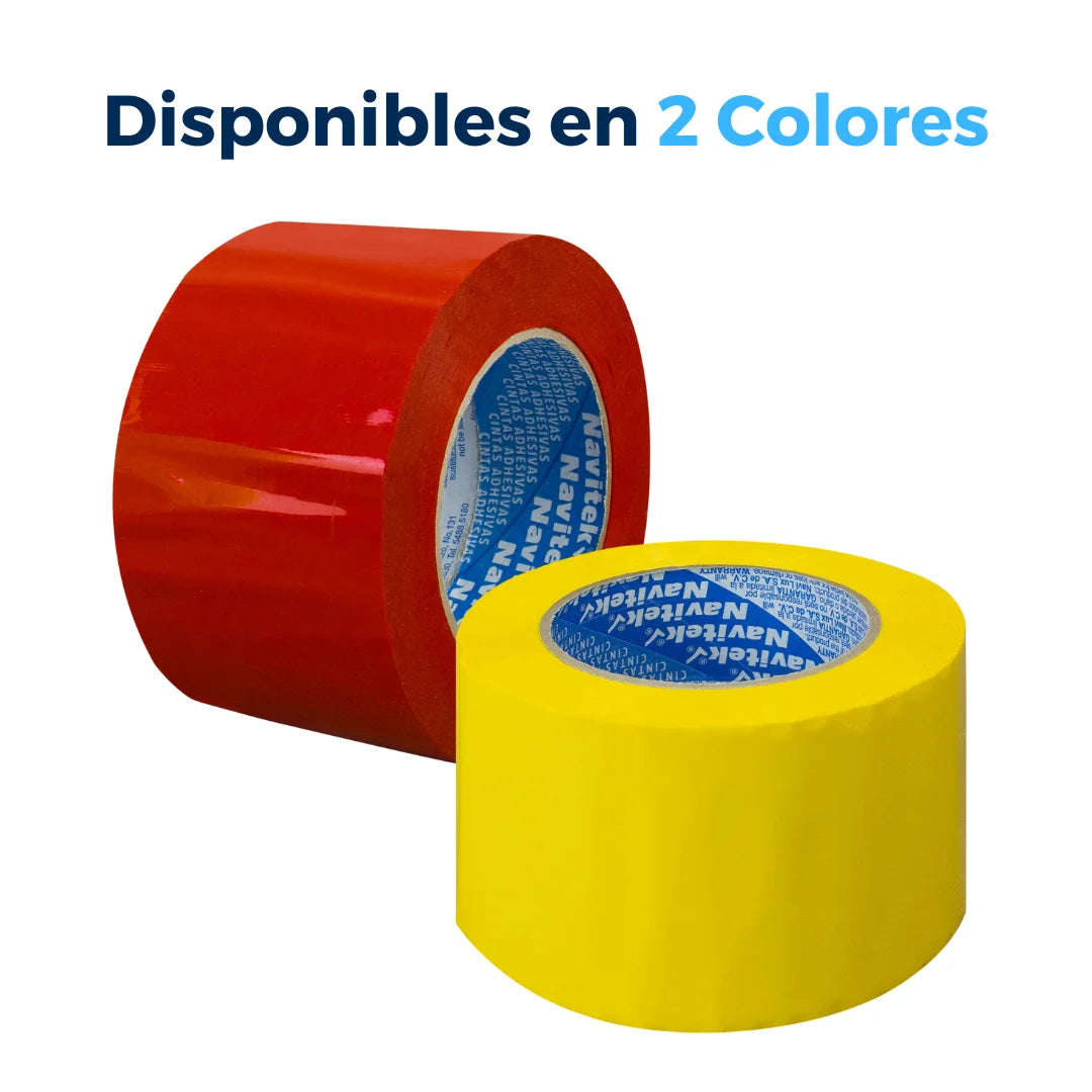 72 mm x 150 m - Cinta Adhesiva para Empaque Amarilla (Navitek 95)