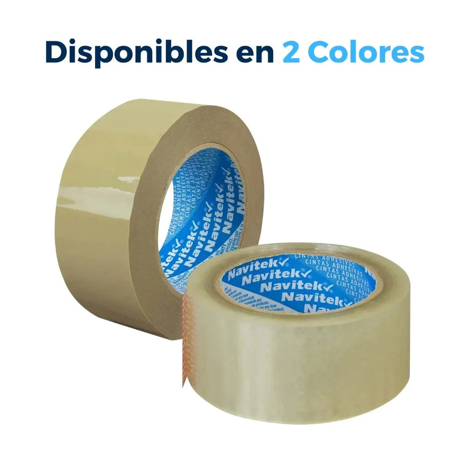 48 mm x 150 m - Cinta Adhesiva Acrílica Uso Comercial Transparente (Navitek 95)