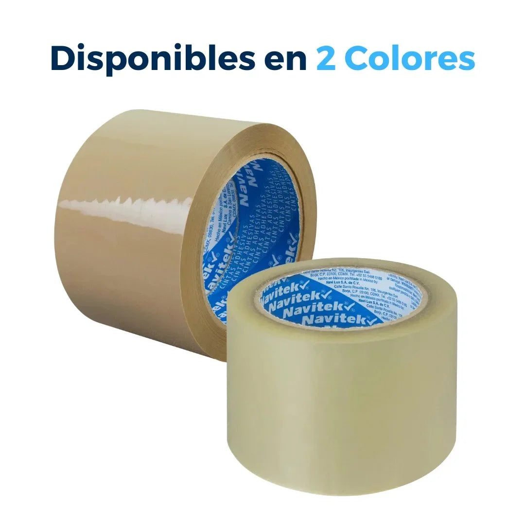 72 mm x 150 m - Cinta Adhesiva Acrílica Uso Comercial Transparente (Navitek 95)