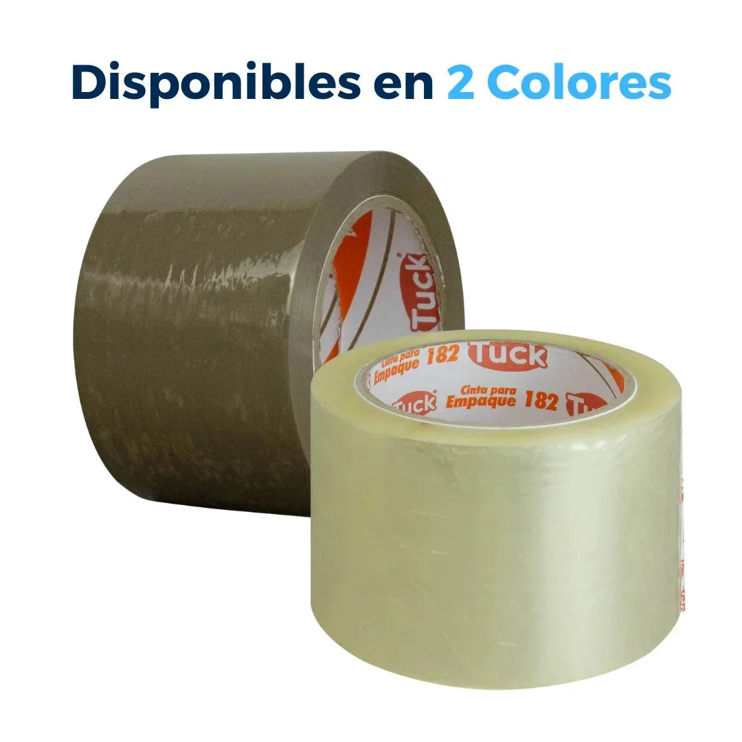 72 mm x 100 m - Cinta de Empaque Uso Comercial Transparente (Tuk 182)
