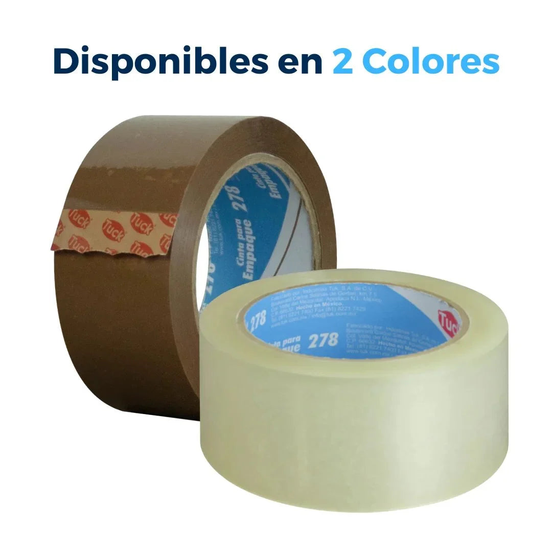48 mm x 150 m - Cinta de Empaque 38 Micras Transparente (Tuk 278)