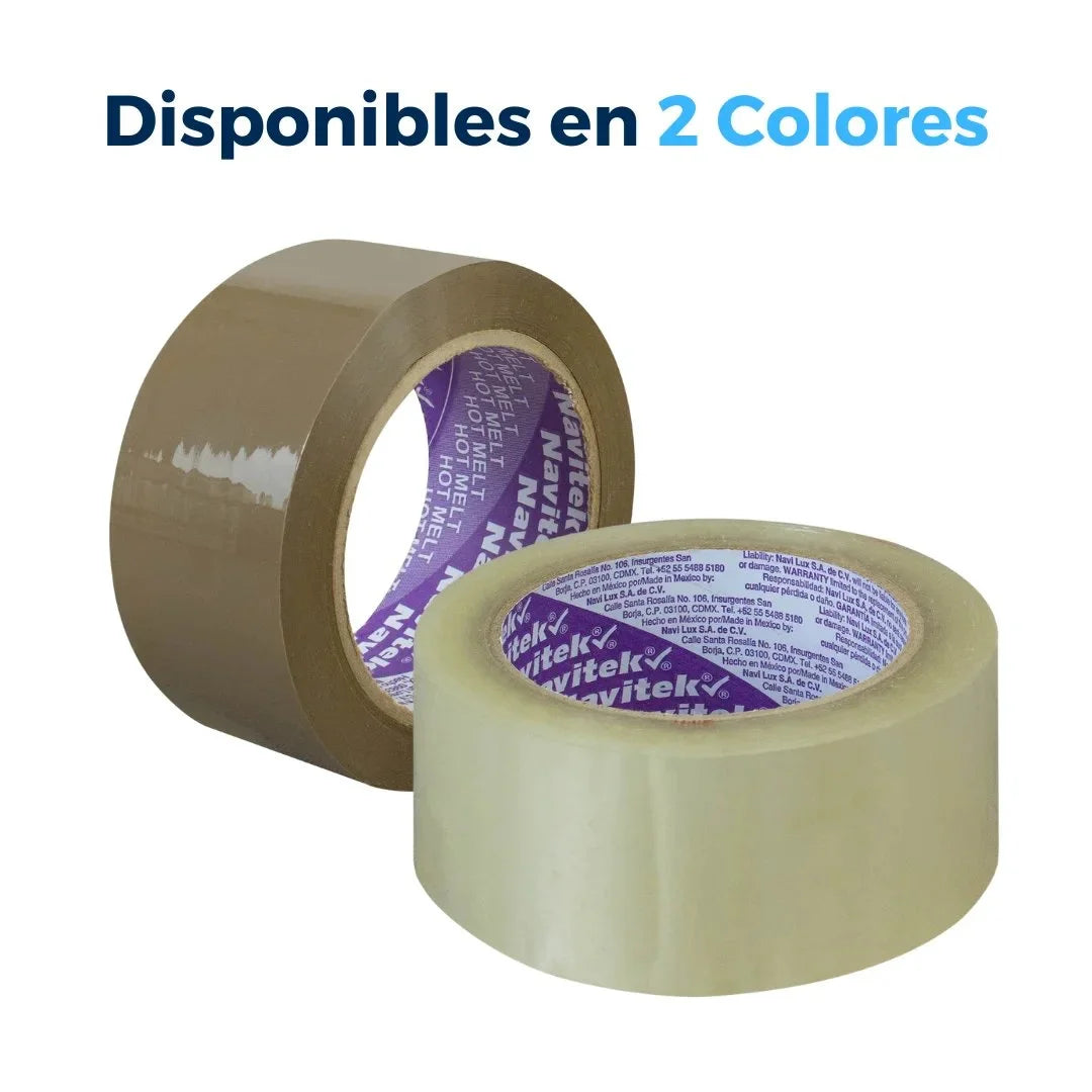 48 mm x 100 m - Cinta Adhesiva Hot Melt Transparente (Navitek 500)