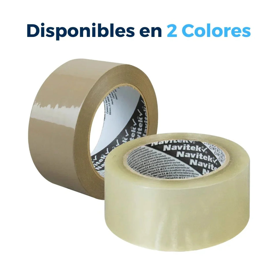 48 mm x 150 m - Cinta Adhesiva Acrílica Uso Ligero Transparente (Navitek 100)