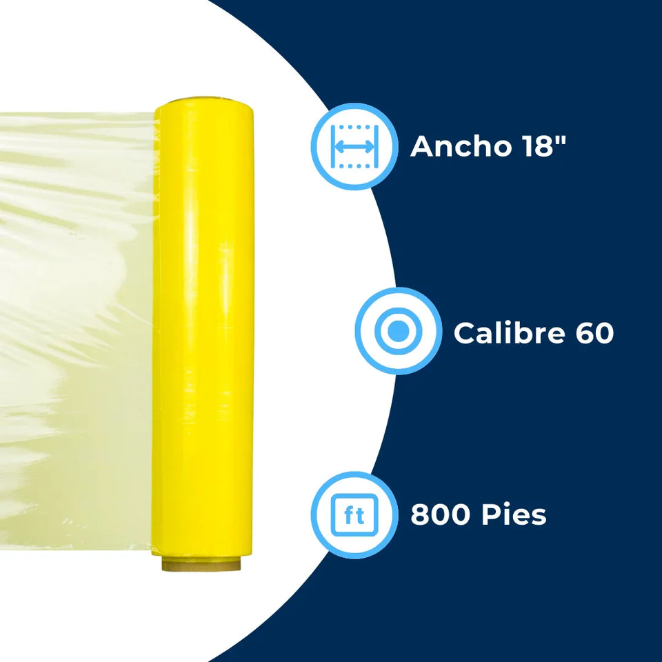 Emplaye Amarillo Manual 18" / Cal. 60 / 800 Pies | Para Cargas Hasta de 725 Kgs