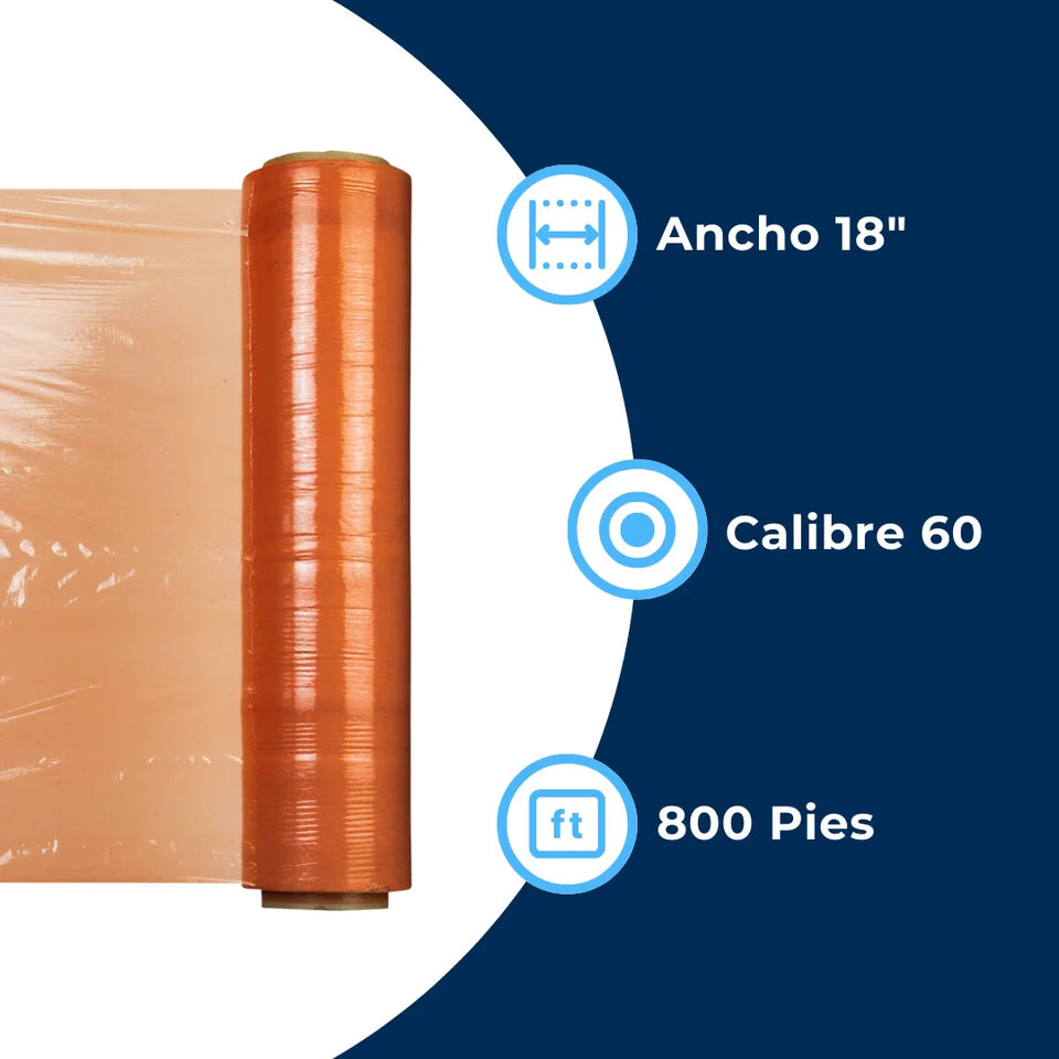 Emplaye Naranja Manual 18" / Cal. 60 / 800 Pies | Para Cargas Hasta de 725 Kgs