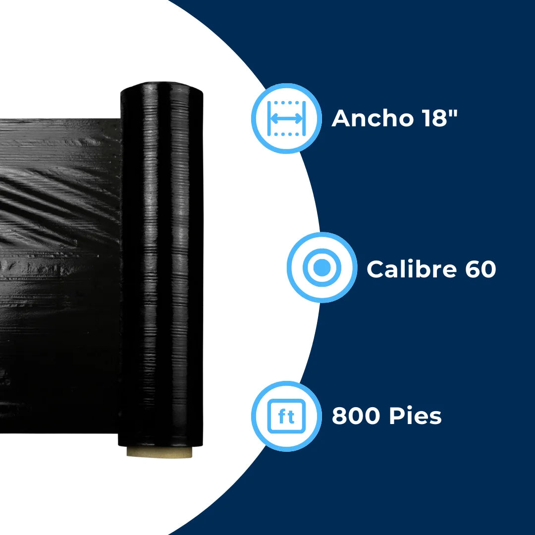 Medidas de emplaye negro. Para Paquetes.
