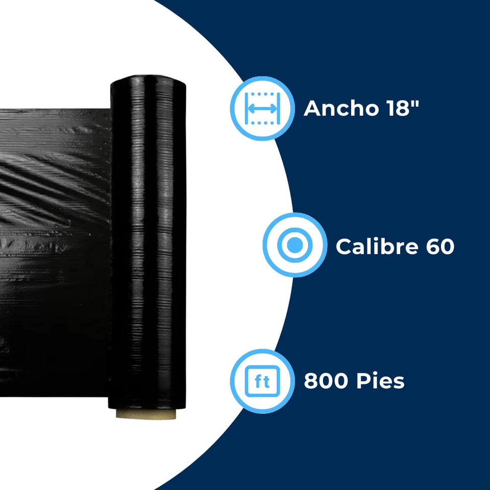 Emplaye Negro Manual 18" / Cal. 60 / 800 Pies | Para Cargas Hasta de 725 Kgs