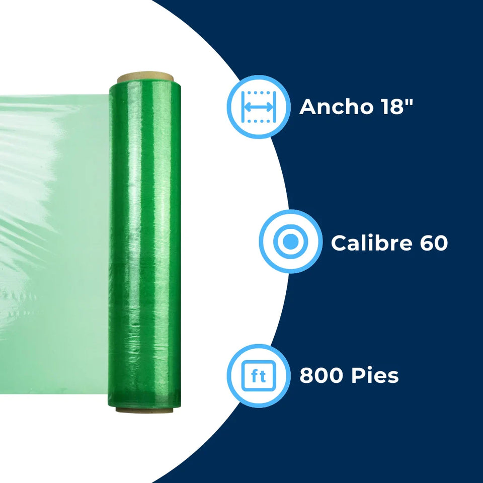 Emplaye Verde Manual 18" / Cal. 60 / 800 Pies | Para Cargas Hasta de 725 Kgs