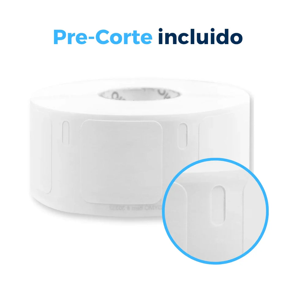 Etiquetas para Código de Barras 1 x 1" Dymo LW (30332) | Papel Térmico | Blanca