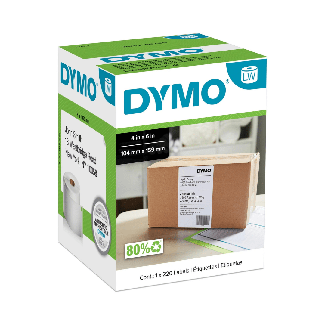Etiquetas para Dymo 4XL, 4 x 6 pulgadas. Para Paquetes.