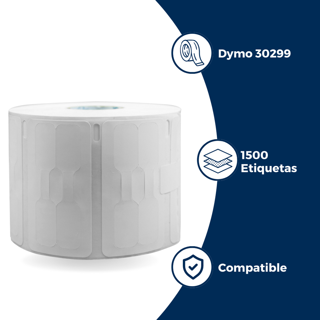 1500 Labels – 2-Up Price Tag Labels For Dymo & Seiko Printers (3/8” X 3/4”, White, Thermal)