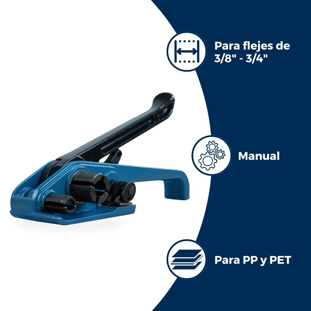 Flejadora Manual para PP Y PET 3/8" a 3/4"