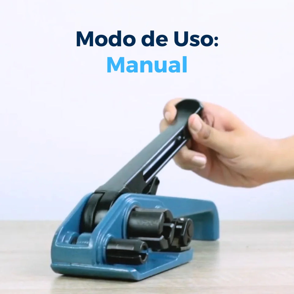 Tensionadora Manual para Fleje PP Y PET 3/8" a 3/4" | Azul y Negro | P-330