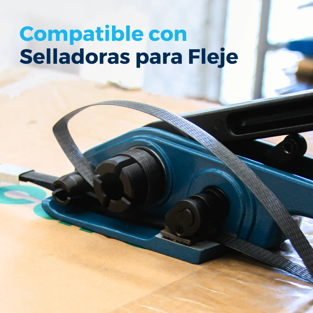 Fleje Negro Manual de Polipropileno - 1/2" Ancho | 980 m de Largo