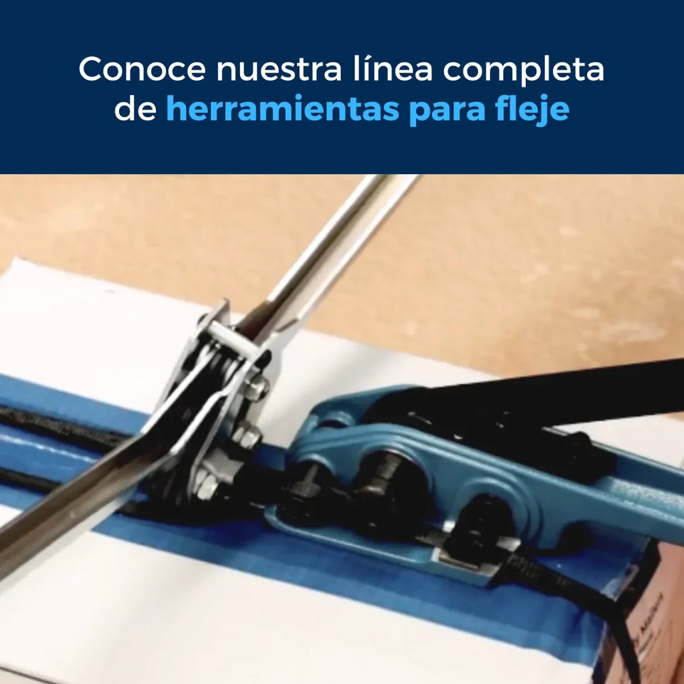Tensionadora Manual para Fleje PP Y PET 3/8" a 3/4" | Azul y Negro | P-330