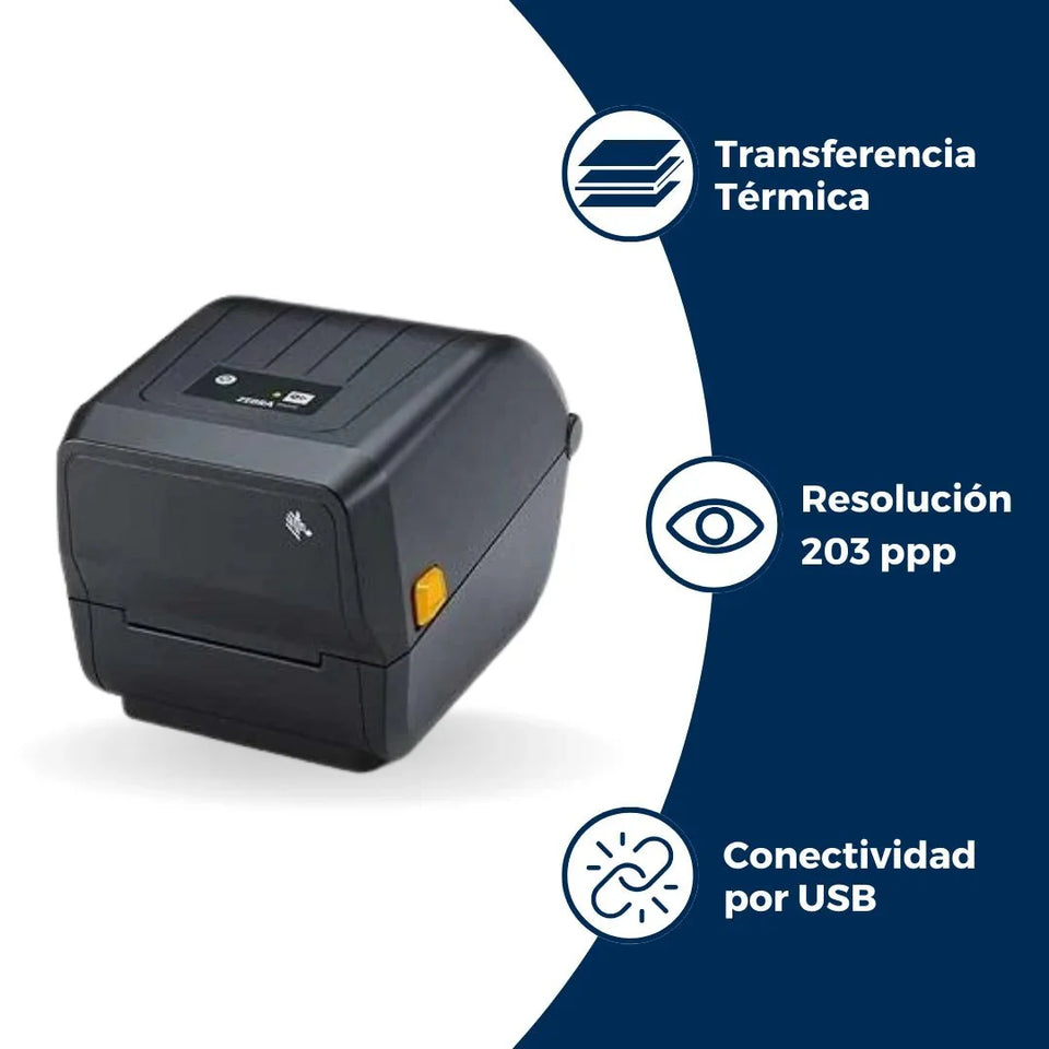 Impresora Zebra ZD220 - Transferencia Térmica | Negro
