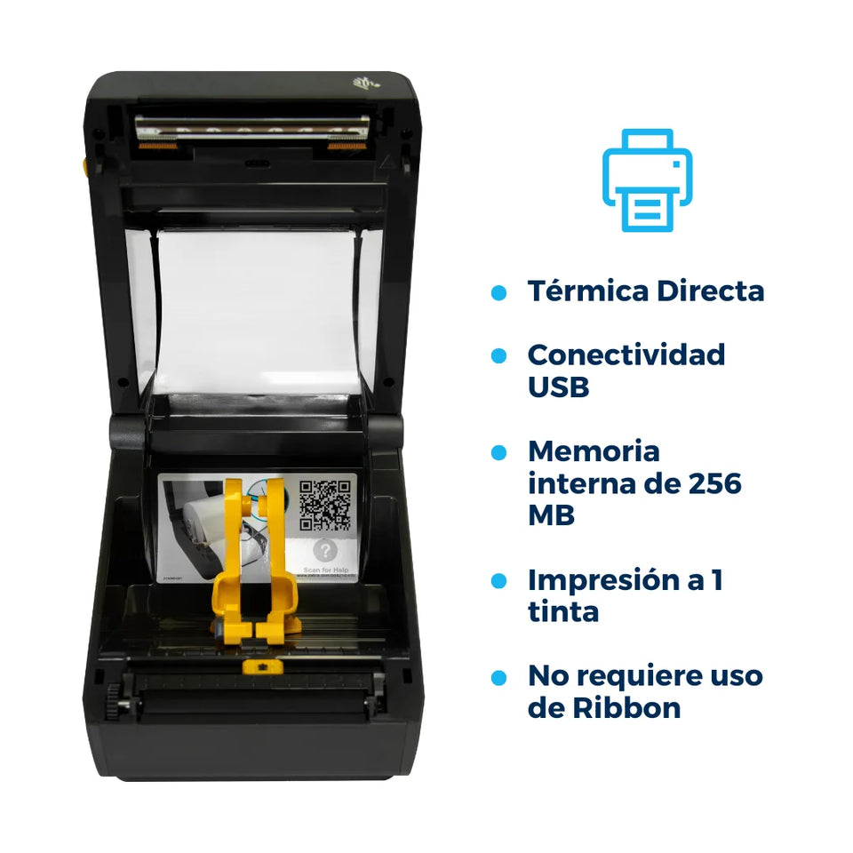 Impresora Zebra ZD421 - Térmica Directa | Negro