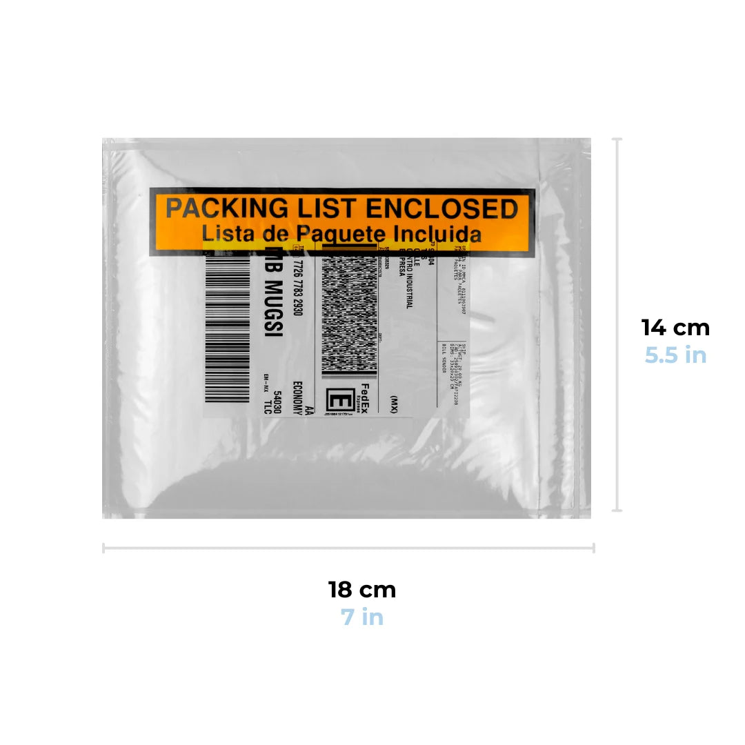 18 x 14 cm - #2 Sobres Packing List 