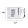 15 x 11 cm - #1 Sobres Packing List Cierre Lateral