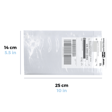 25 x 14 cm Sobres Packing List Cierre Lateral | Paquete de 100 | Polietileno CPP/CPE y Papel | Transparente