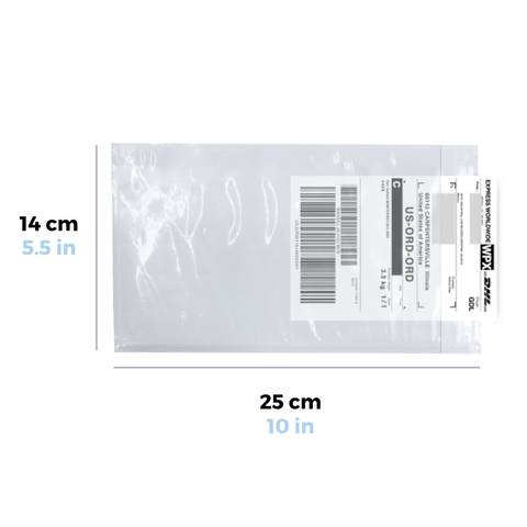 25 x 14 cm Sobres Packing List Cierre Lateral | Paquete de 100 | Polietileno CPP/CPE y Papel | Transparente