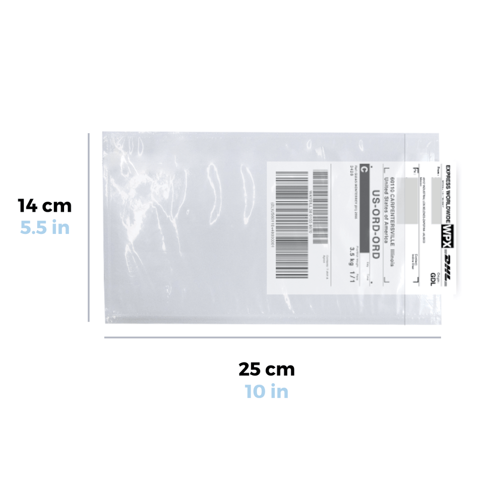 25 x 14 cm Sobres Packing List Cierre Lateral | Paquete de 100 | Polietileno CPP/CPE y Papel | Transparente