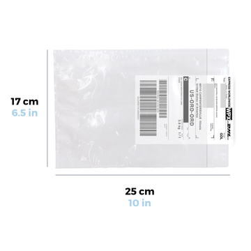 25 x 17 cm Sobres Packing List Cierre Lateral | Paquete de 100 | Polietileno CPP/CPE y Papel | Transparente