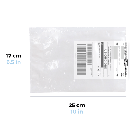 25 x 17 cm Sobres Packing List Cierre Lateral | Paquete de 100 | Polietileno CPP/CPE y Papel | Transparente