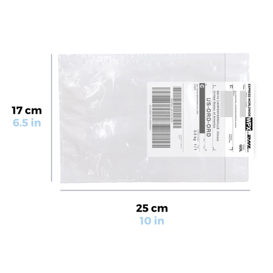 25 x 17 cm Sobres Packing List Cierre Lateral | Paquete de 100 | Polietileno CPP/CPE y Papel | Transparente