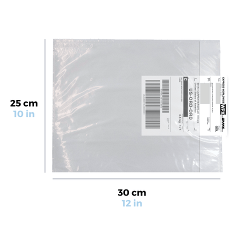 30 x 25 cm Sobres Packing List Cierre Lateral | Paquete de 100 | Polietileno CPP/CPE y Papel | Transparente