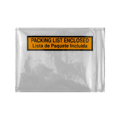 15 x 11 cm Sobres Packing List "Enclosed" | Paquete de 100 | Polietileno CPP/CPE y Papel | Transparente