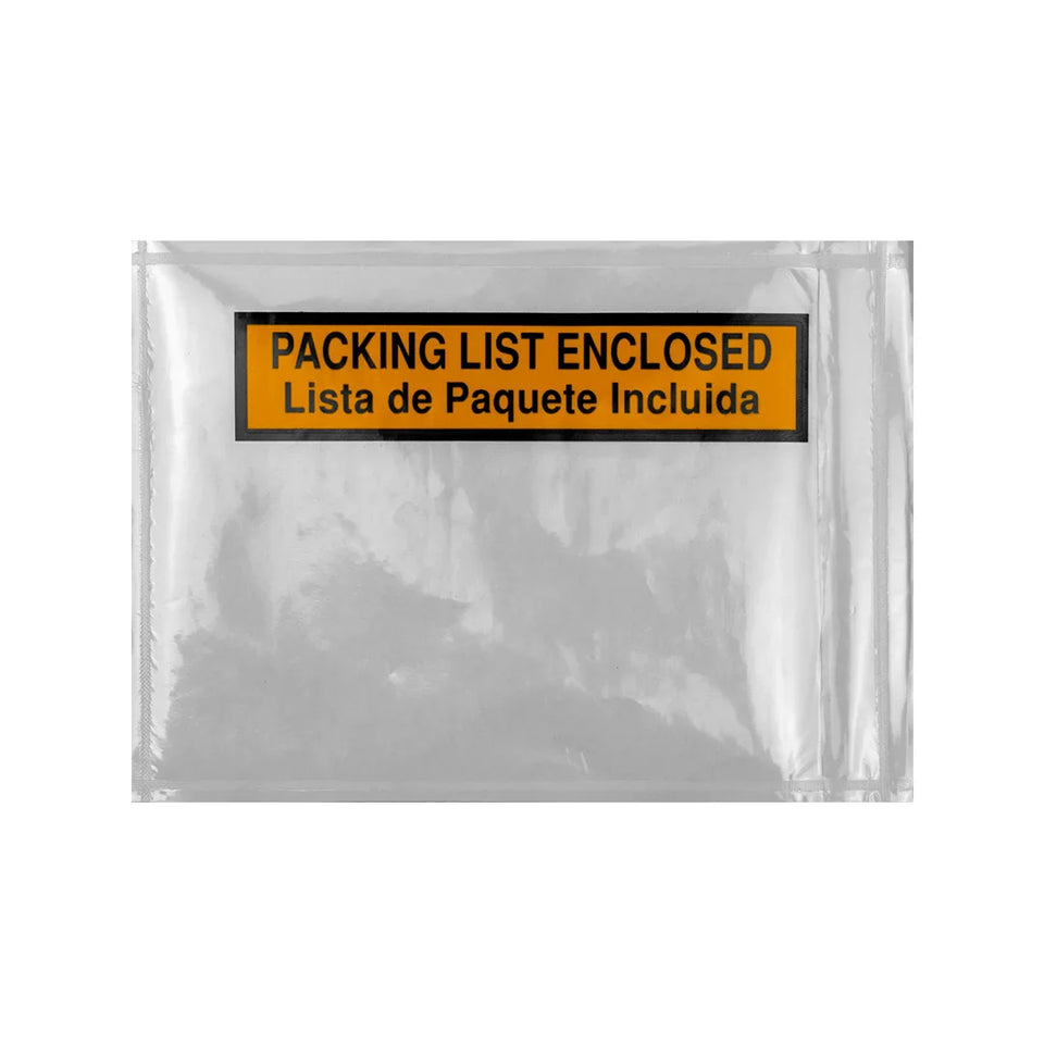 15 x 11 cm Sobres Packing List "Enclosed" | Paquete de 100 | Polietileno CPP/CPE y Papel | Transparente
