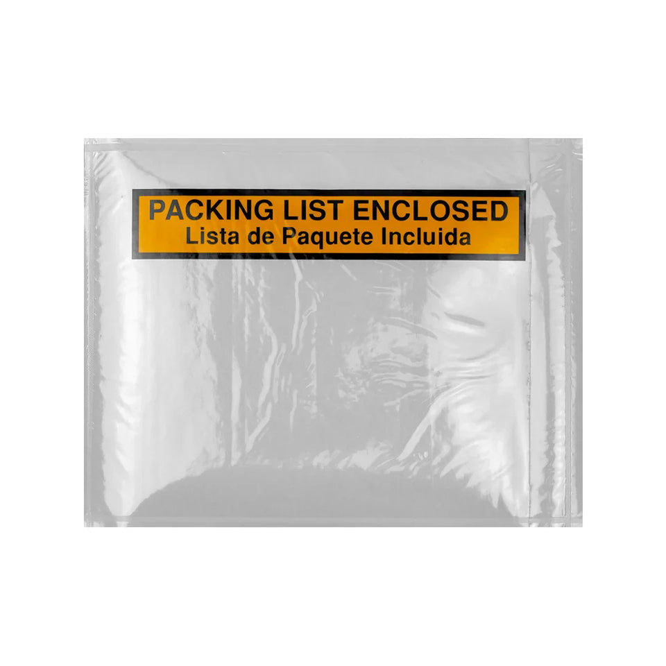 18 x 14 cm Sobres Packing List "Enclosed" | Paquete de 100 | Polietileno CPP/CPE y Papel | Transparente