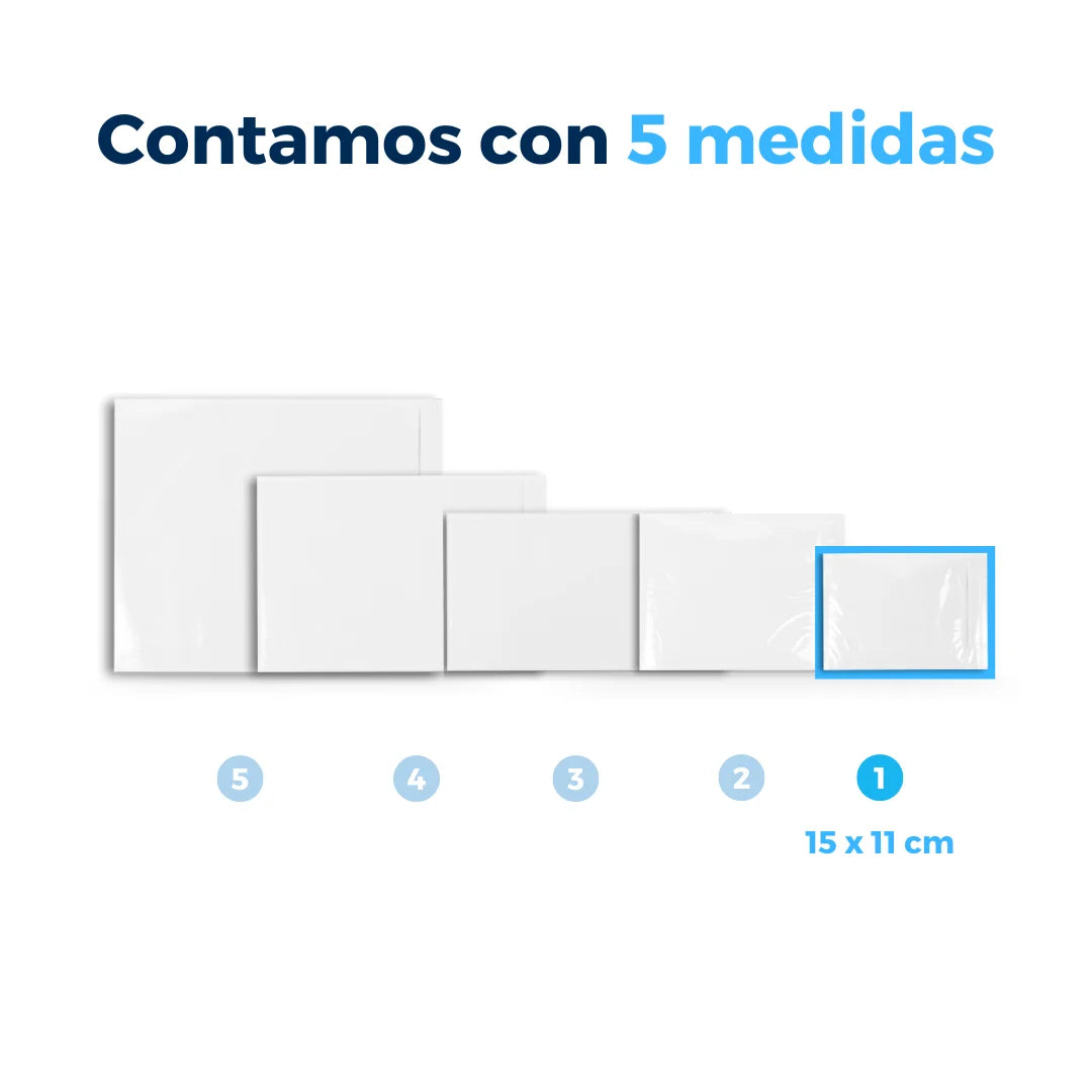 15 x 11 cm - #1 Sobres Packing List Cierre Lateral